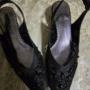 J.Renee Verona short heel sequined shoes